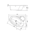 KALIOPE Ванна 153x100 правая