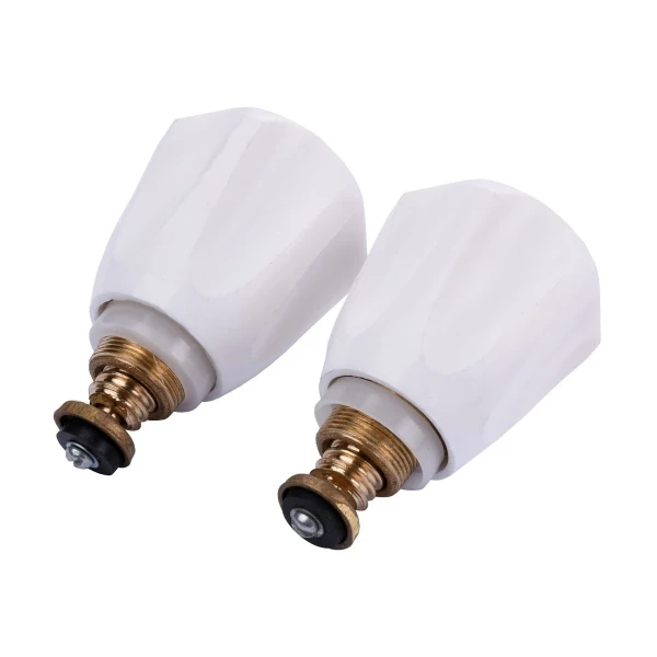 Комплект вентильних головок латунний М18х1 штампований з маховиком для ГВ и ХВ Б1395КМА VA