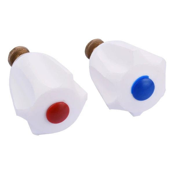 Комплект вентильних головок латунний М18х1 штампований з маховиком для ГВ и ХВ Б1395КМА VA