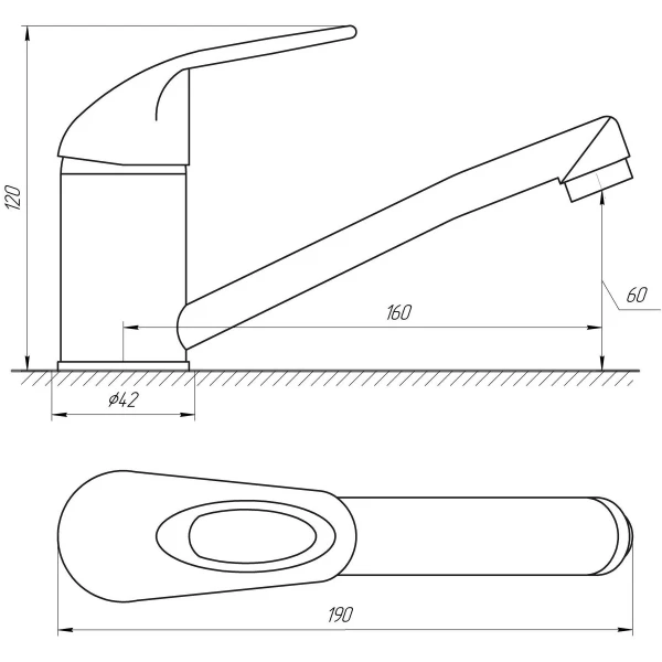 Смеситель для умывальника Globus Lux Sena GLS-203M