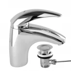 Смеситель для умивальника TRES STYL 148103 зі шлангами та донним клапаном