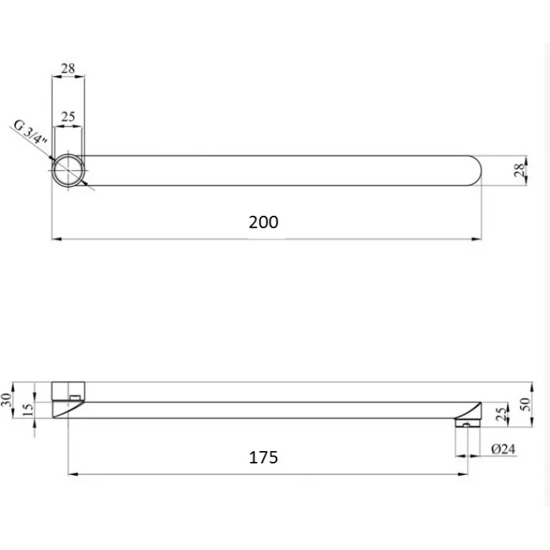Излив смесителя Globus Lux M72 20F