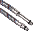 Шланг для смесителя Solomon (нерж.) М10х1/2″ 0,6м (HY6201 A+B)  ПАРА в блистере