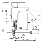 Смеситель для умывальника TRES BM 117103