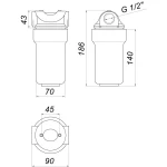 Фильтр-колба ″Мини″ з ПП картриджем Bіо+ systems SL05