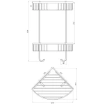 Поличка подвійна кутова TOPAZ 4124