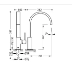 Смеситель для кухни TRES CUADRO 130498-TOP