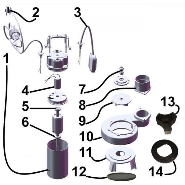 Насос фекальный с режущим механизмом Optima WQ15-15QG 1,5кВт