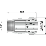 Соединение прямое зажимное с внутренней резьбой DN15(19,3-22,0 мм) х 1/2″ IK AGAflex