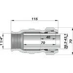 Соединение прямое зажимное с внутренней резьбой DN32(39,3-43,1 мм) х 1 1/4″ IK AGAflex