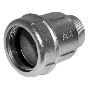 Соединение прямое зажимное с наружной резьбой DN15(19,3-22,0мм) х 1/2″ AK AGAflex Соединение прямое зажимное с наружной резьбой DN15(19,3-22,0мм) х 1/2″ AK AGAflex