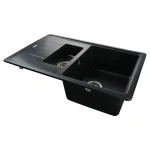 Гранітна мийка Globus Lux IZEO чорний металік 780x500мм-А0001