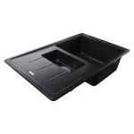 Гранітна мийка Globus Lux IZEO чорний металік 780x500мм-А0001