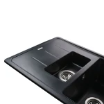 Гранітна мийка Globus Lux IZEO чорний металік 780x500мм-А0001