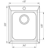Гранітна мийка Globus Lux LAMA чорний 410х500мм-А0002