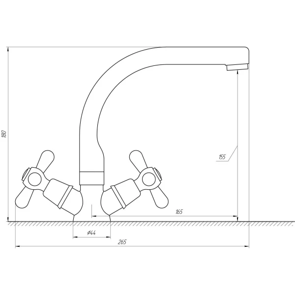 Смеситель для умывальника Globus Lux GB-SHARM-0104-06