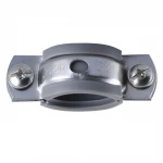 Хомут в сборе CR    3/4″ (25-30мм) с винтом-шурупом 8*80 и дюбелем в уп., серый