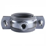 Хомут в сборе CR    3/4″ (25-30мм) с винтом-шурупом 8*80 и дюбелем в уп., серый