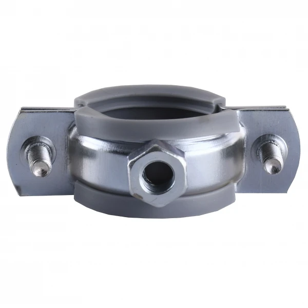 Хомут в сборе CR    3/4″ (25-30мм) с винтом-шурупом 8*80 и дюбелем в уп., серый