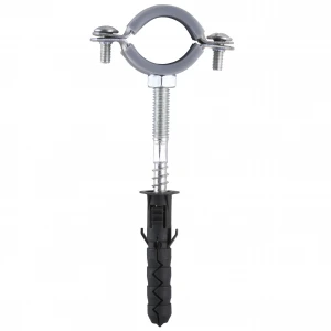 Хомут в сборе CR 3/4″ (25-30мм) с винтом-шурупом 8*80 и дюбелем в уп., серый Хомут в сборе CR 3/4″ (25-30мм) с винтом-шурупом 8*80 и дюбелем в уп., серый