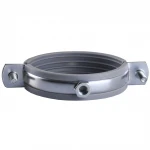 Хомут в сборе CR  2 1/2″ (70-80мм) с винтом-шурупом 8*100 и дюбелем в уп., серый