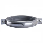 Хомут в сборе CR 4″ (105-112мм) с винтом-шурупом 8*100 и дюбелем в уп., серый
