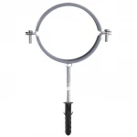 Хомут в сборе CR 4″ (105-112мм) с винтом-шурупом 8*100 и дюбелем в уп., серый
