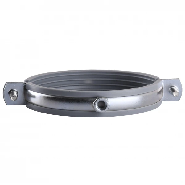 Хомут в сборе CR 4″ (105-112мм) с винтом-шурупом 8*100 и дюбелем в уп., серый