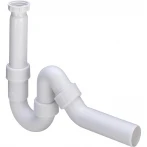 Сифон для раковини VIEGA 1 1/2″х50 без патр. 45° пластик білий трубний б/г 102821
