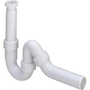 Сифон для раковини VIEGA 1 1/2″х50 без патр. 45° пластик білий трубний б/г 102821