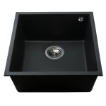 Гранитная мойка Globus Lux AMMER чорный 440 х 440 мм - А0002