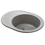 Гранітна мийка Globus Lux ARNO сірий камiнь 620x500мм-А0005