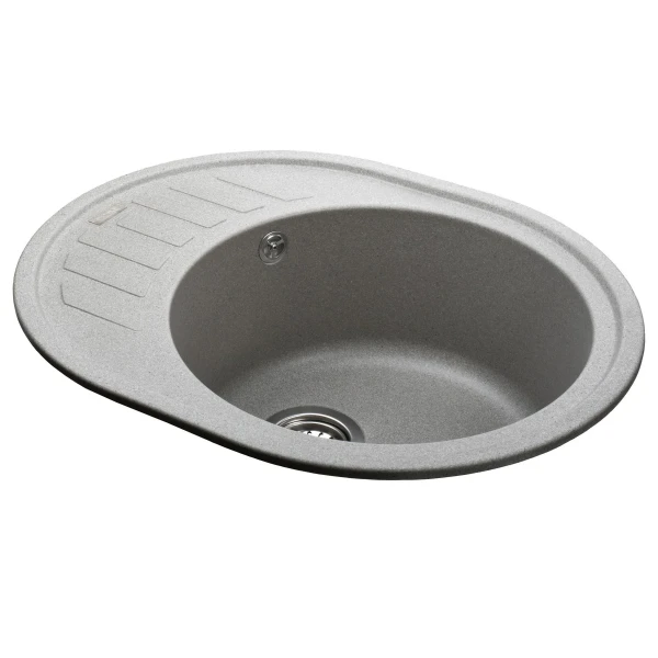 Гранітна мийка Globus Lux ARNO сірий камiнь 620x500мм-А0005