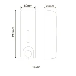 Дозатор рідкого мила HOTEC 13.201 ABS White пластик , одинарний 350мл