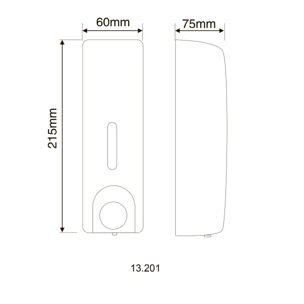Дозатор рідкого мила HOTEC 13.201 ABS White пластик , одинарний 350мл