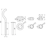 Комплект футорок секционного радиатора CRISTAL NR-2015 1/2″с 3-кронштейнами (HT 416)