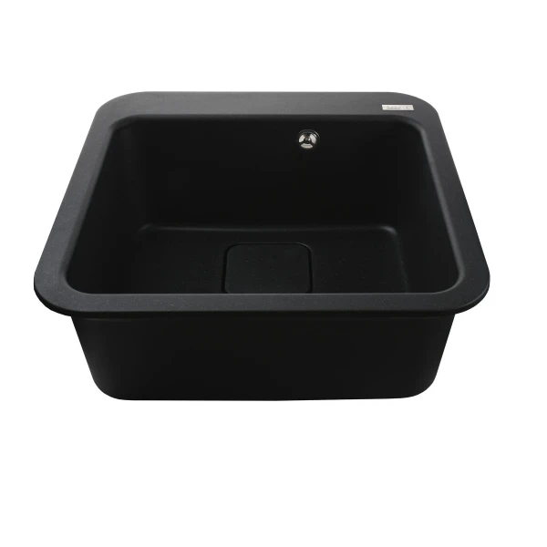 Гранітна мийка Globus Lux BARBORA чорний металік 510х510мм-А0001