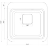 Гранітна мийка Globus Lux BARBORA чорний 510х510мм-А0002