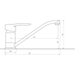 Смеситель для кухни CRISTAL SEVA GSV-0203M