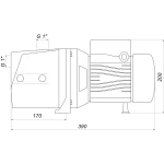 Насос відцентровий Optima JET150-PL 1,3кВт чавун довгий