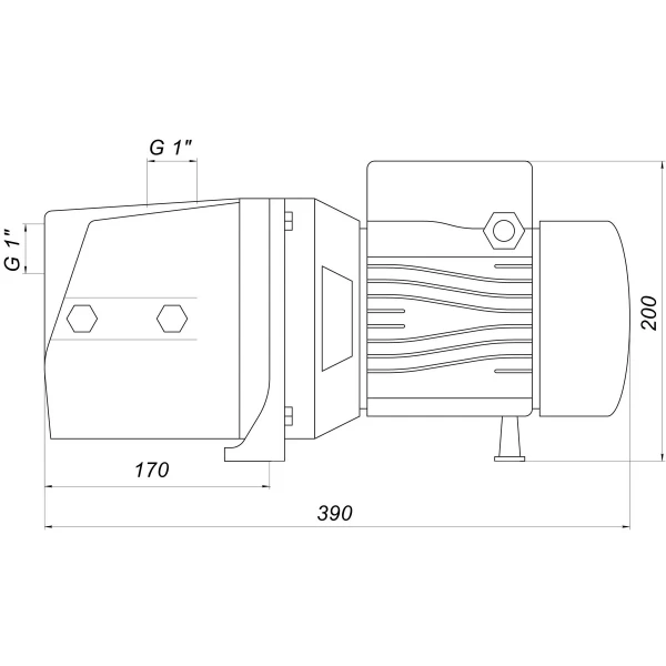 Насос відцентровий Optima JET150-PL 1,3кВт чавун довгий