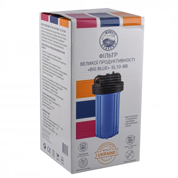 Фильтр-колба + ПП картридж Bіо+ systems SL10-BB Big Blue 10″, 1″