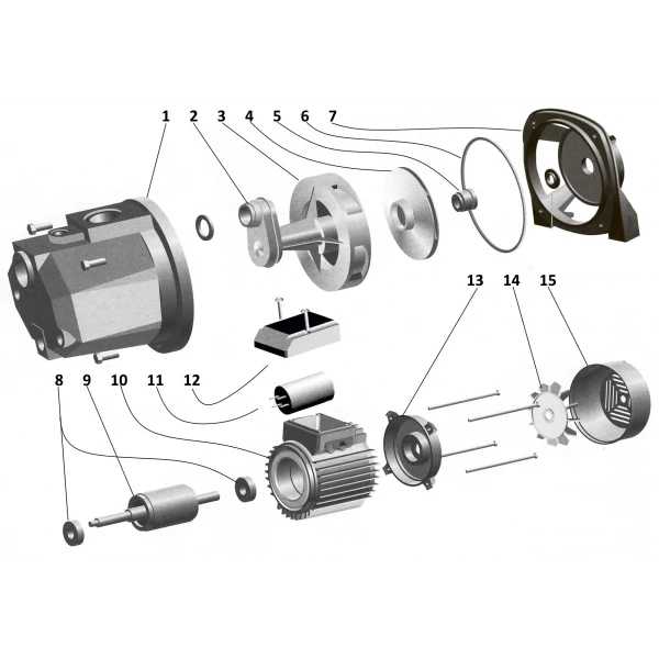 Насос відцентровий Optima JET 80A-PL 0,8кВт чавун короткий