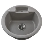 Гранітна мийка Globus Lux GURON сiрий камiнь 480мм-А0005