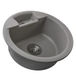 Гранітна мийка Globus Lux GURON сiрий камiнь 480мм-А0005
