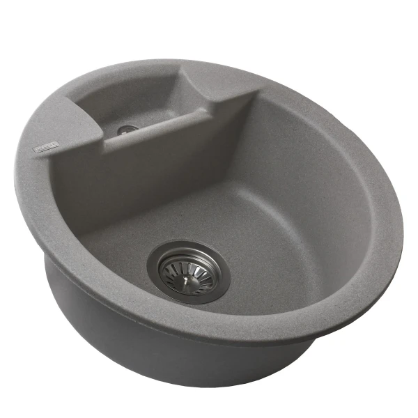 Гранітна мийка Globus Lux GURON сiрий камiнь 480мм-А0005