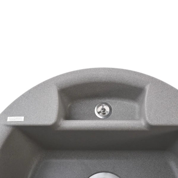 Гранітна мийка Globus Lux GURON сiрий камiнь 480мм-А0005