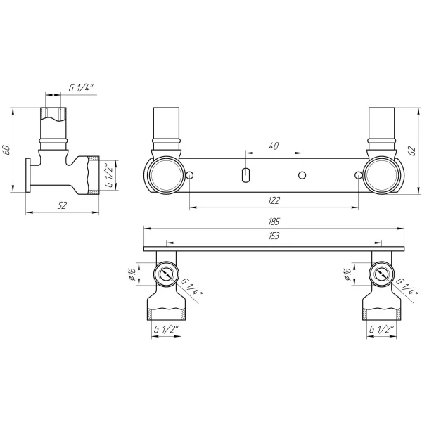 Монтажная планка пресс APE ITALY AP 492 1/2″х16