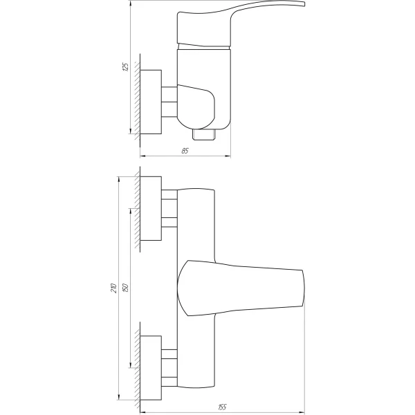 Смеситель для душа Globus Lux QUEENSLAND GLQU-105