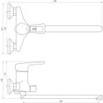 Смеситель для ванны Globus Lux SEVA GLSV-0208